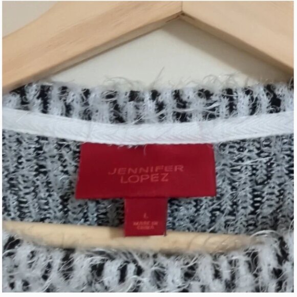 Jennifer Lopez size large cropped furry sweater in great shape. - Picture 2 of 4